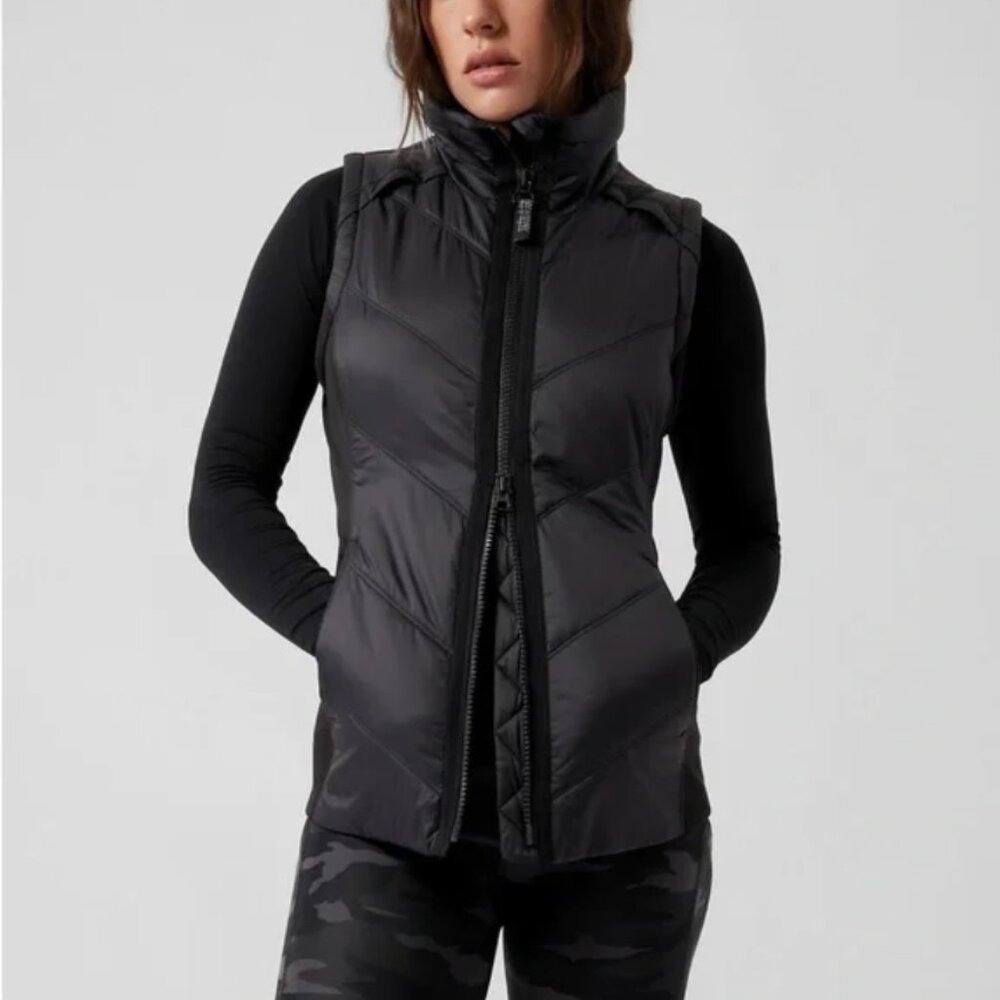 Athleta Rock Ridge PrimaLoft Vest Black‎ size Large TALL
